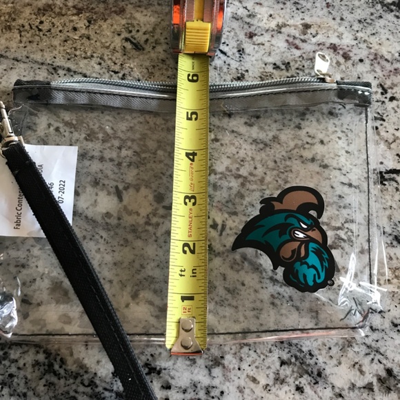Coastal Carolina clear small clutch- used 1 time - Picture 4 of 4